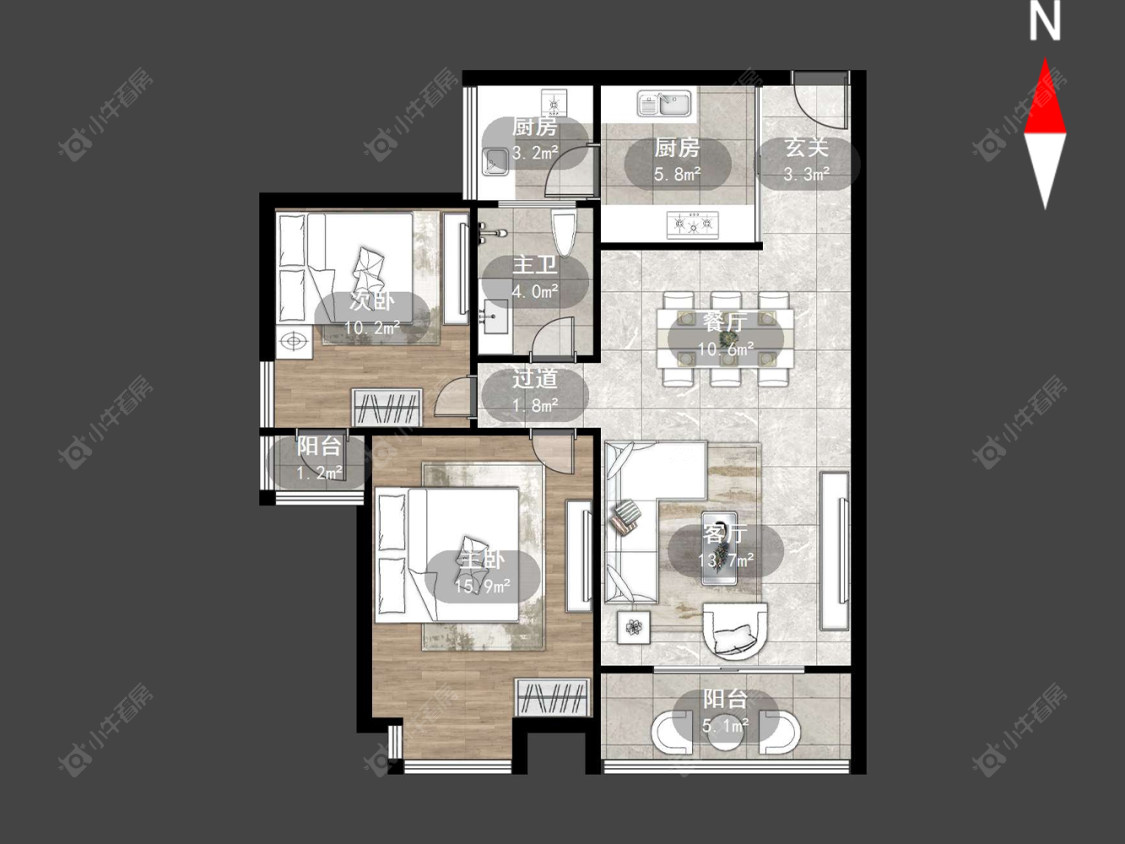 常州紫云苑在售二手房源户型图_小牛看房