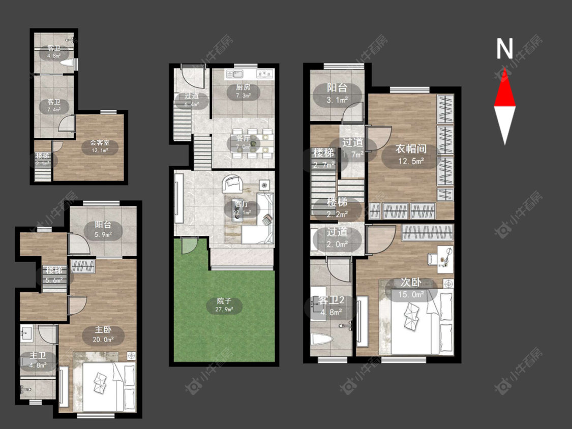 常州东渡海派青城在售二手房源户型图_小牛看房