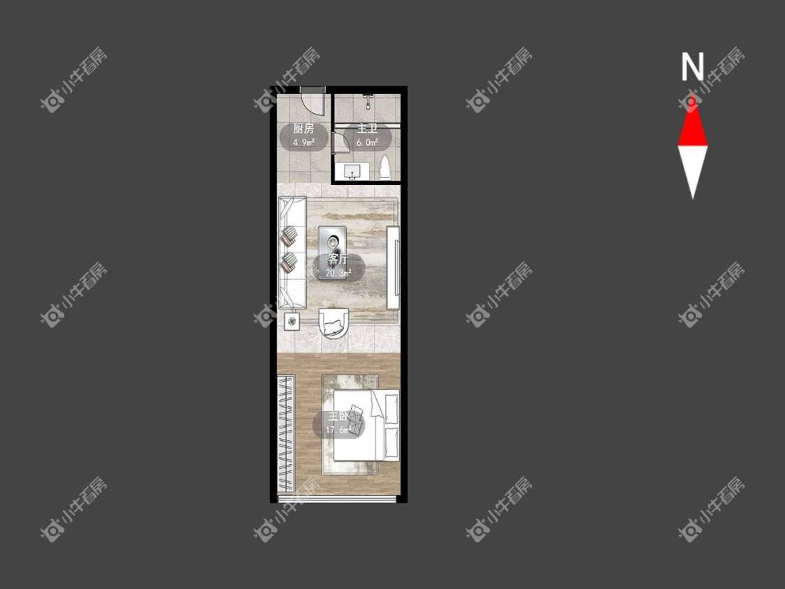 常州新北万达广场在租房源室内图_小牛看房