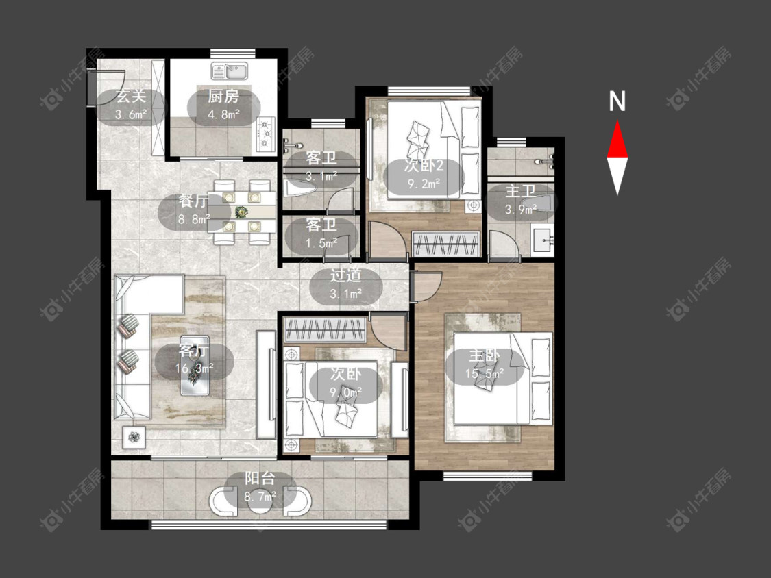 常州弘阳云峯在售二手房源户型图_小牛看房