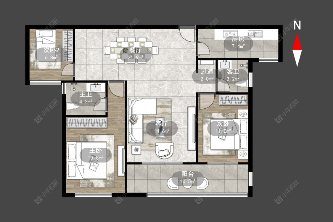 常州星河国际十区在售二手房源户型图_小牛看房