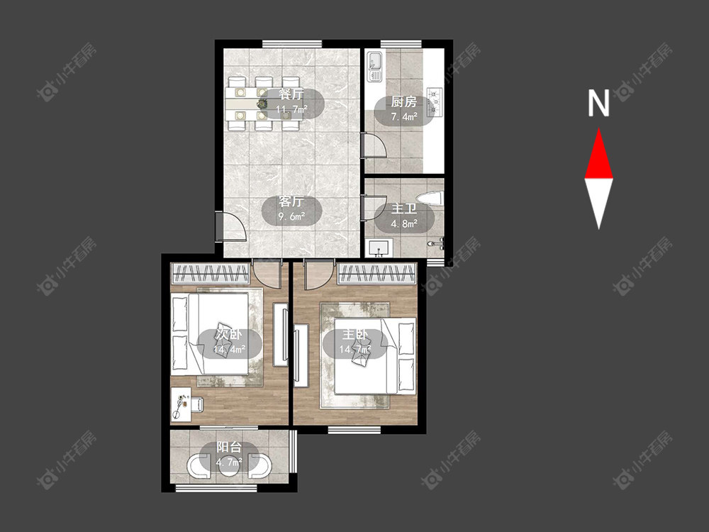 常州沈家花苑在售二手房源户型图_小牛看房