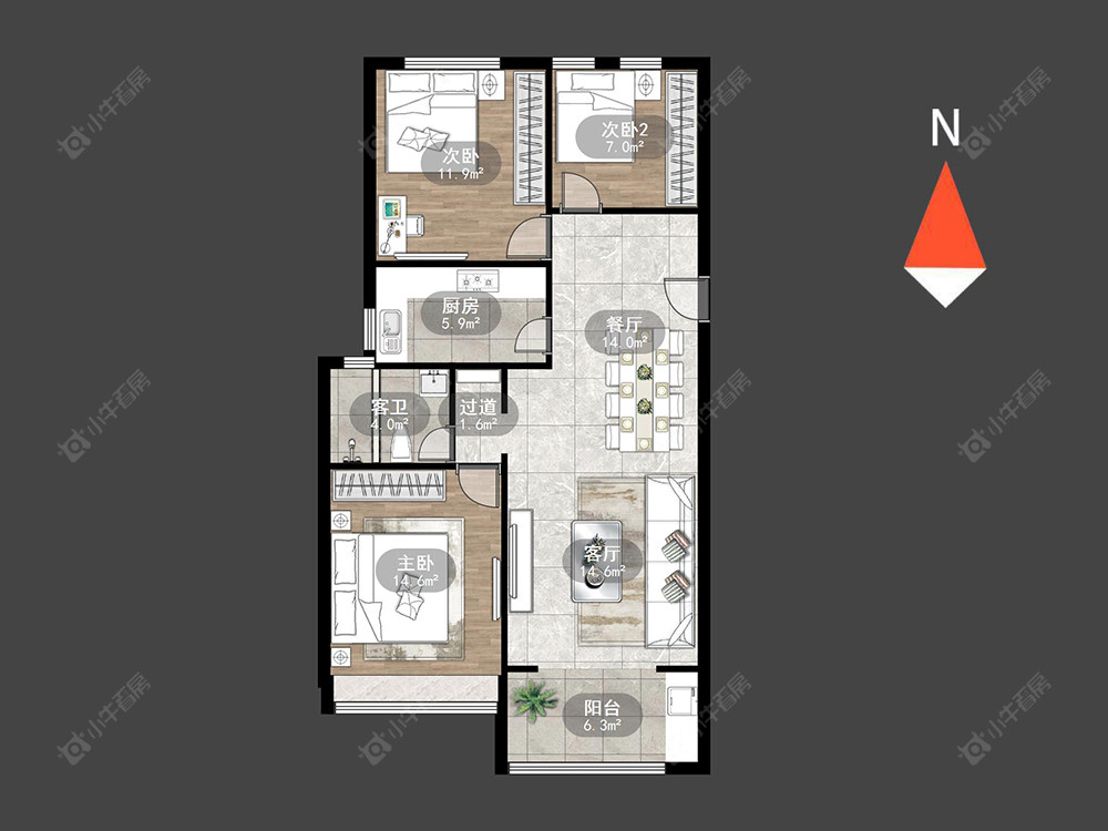 常州新城郡未来在售二手房源户型图_小牛看房