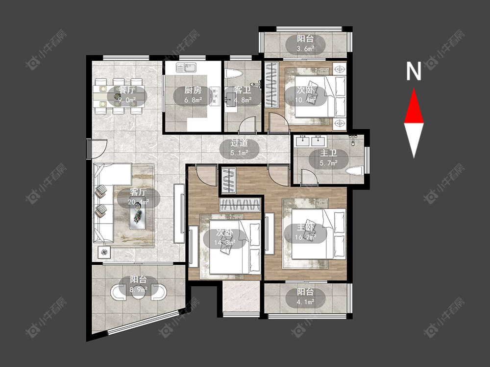 常州翡丽蓝湾在售二手房源户型图_小牛看房
