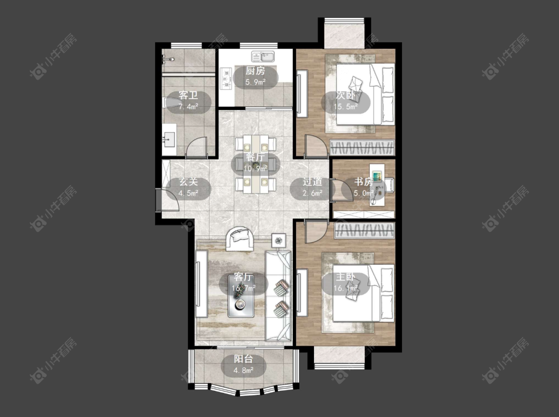 常州春江中央花苑北区在售二手房源户型图_小牛看房