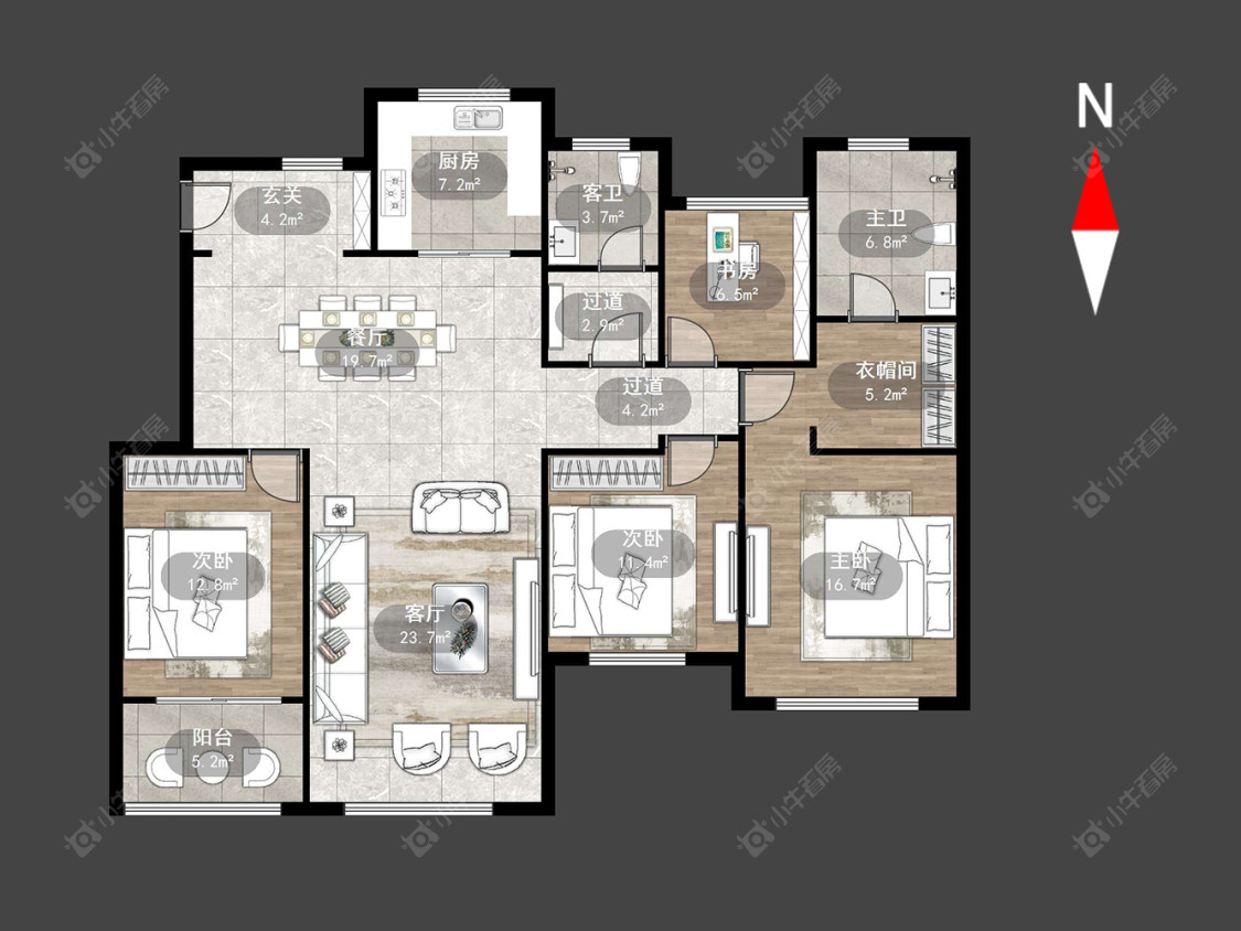路劲城市印象房源户型图 常州路劲城市印象在售二手房源户型图_小牛看房