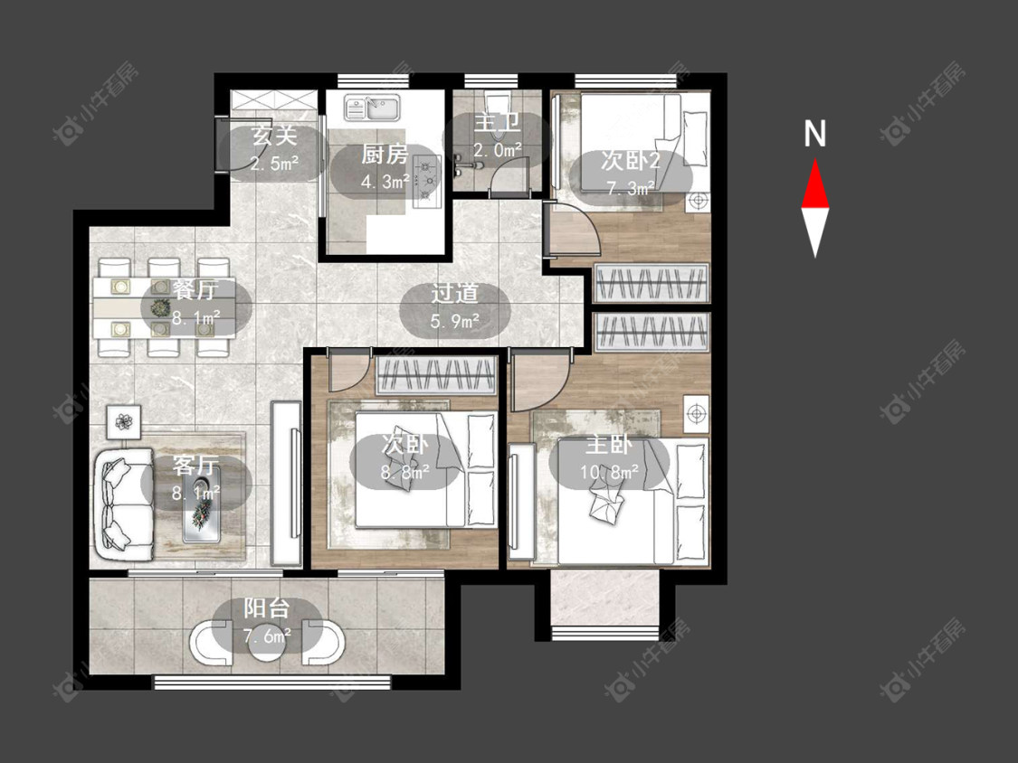 常州荷樾府在售二手房源户型图_小牛看房