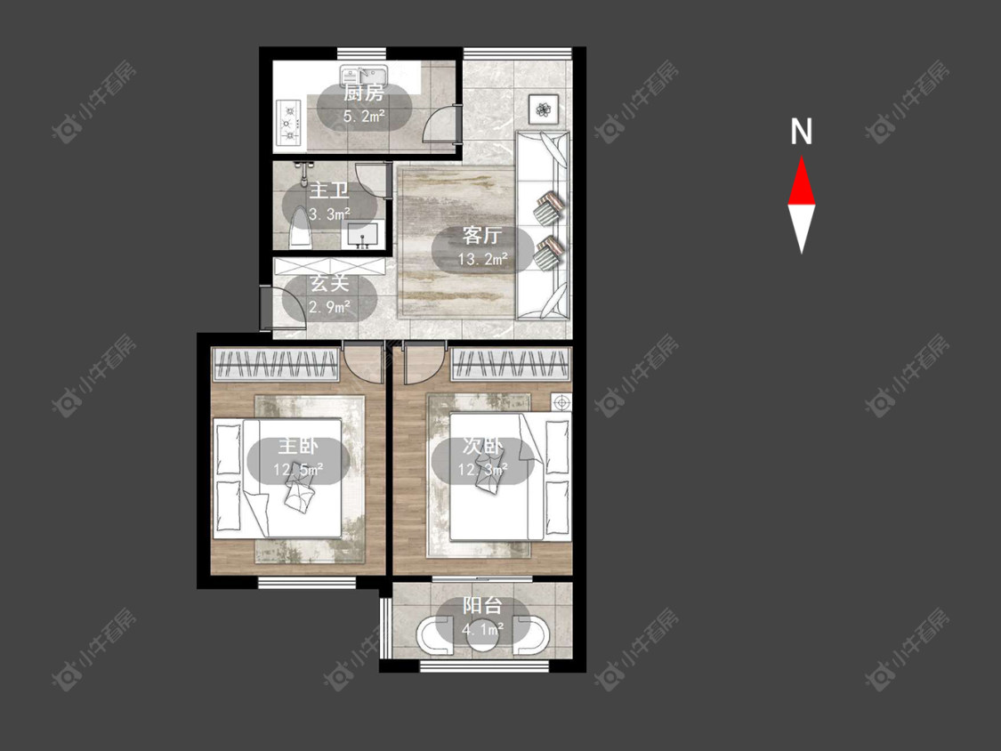 常州前桥新村在售二手房源户型图_小牛看房