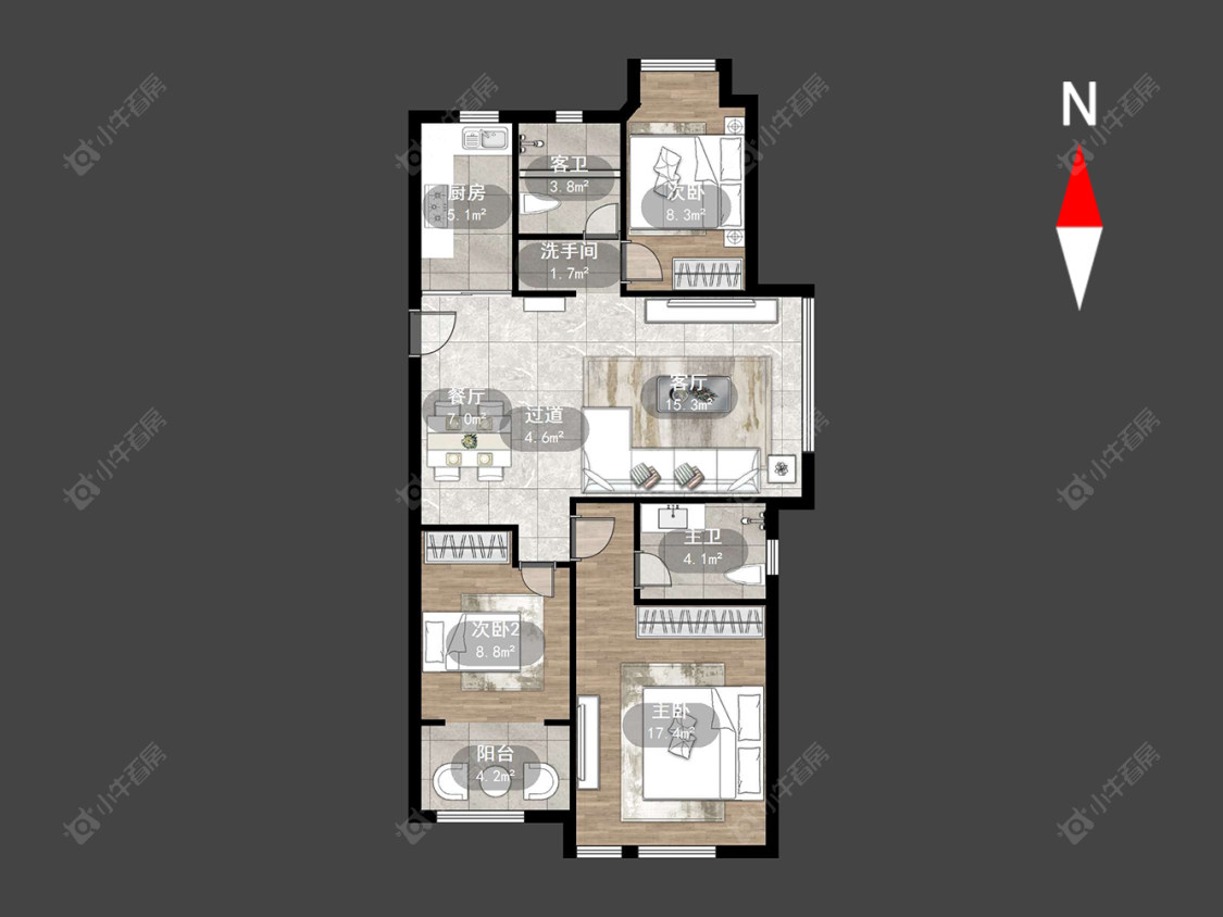 常州龙城福第在售二手房源户型图_小牛看房