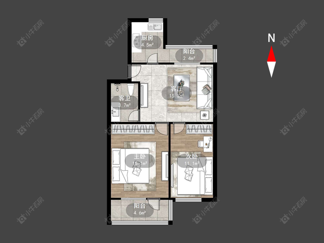 常州北环新村武进小区在售二手房源户型图_小牛看房