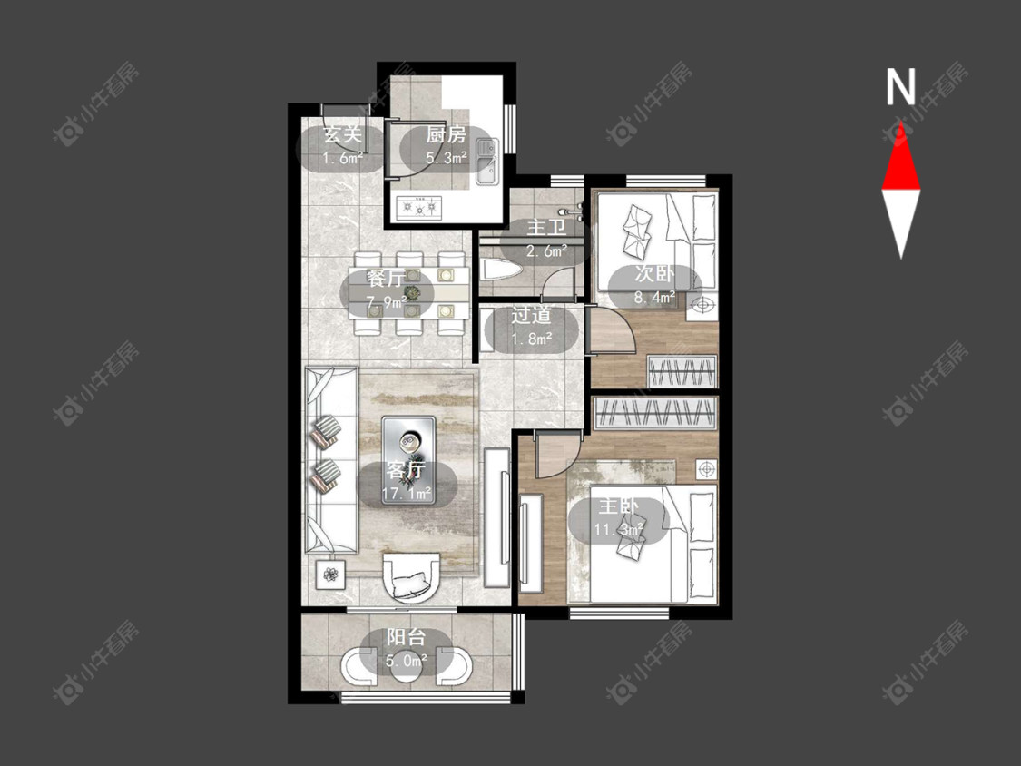 常州新尚嘉园在售二手房源户型图_小牛看房