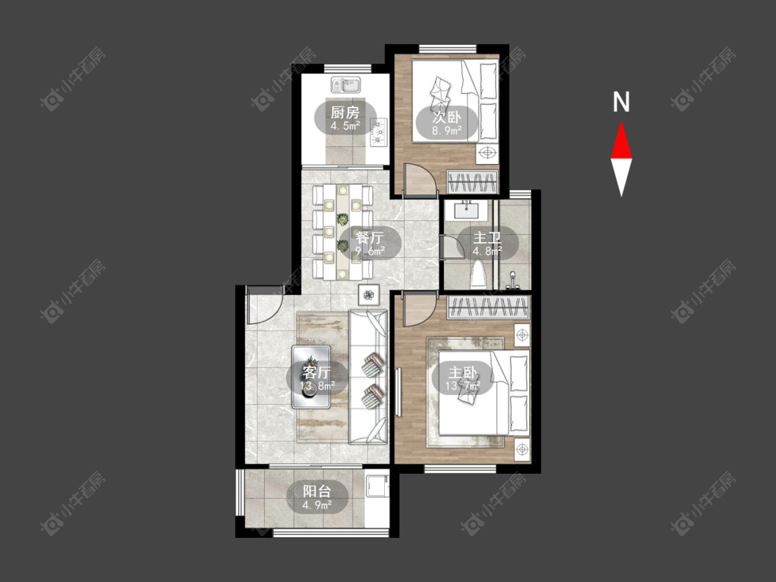 常州新景花苑一期2室2厅1卫在售二手房房源图片