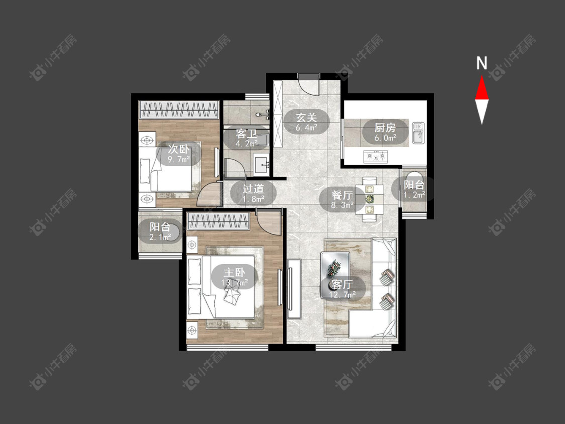 常州青山湾南区在售二手房源户型图_小牛看房