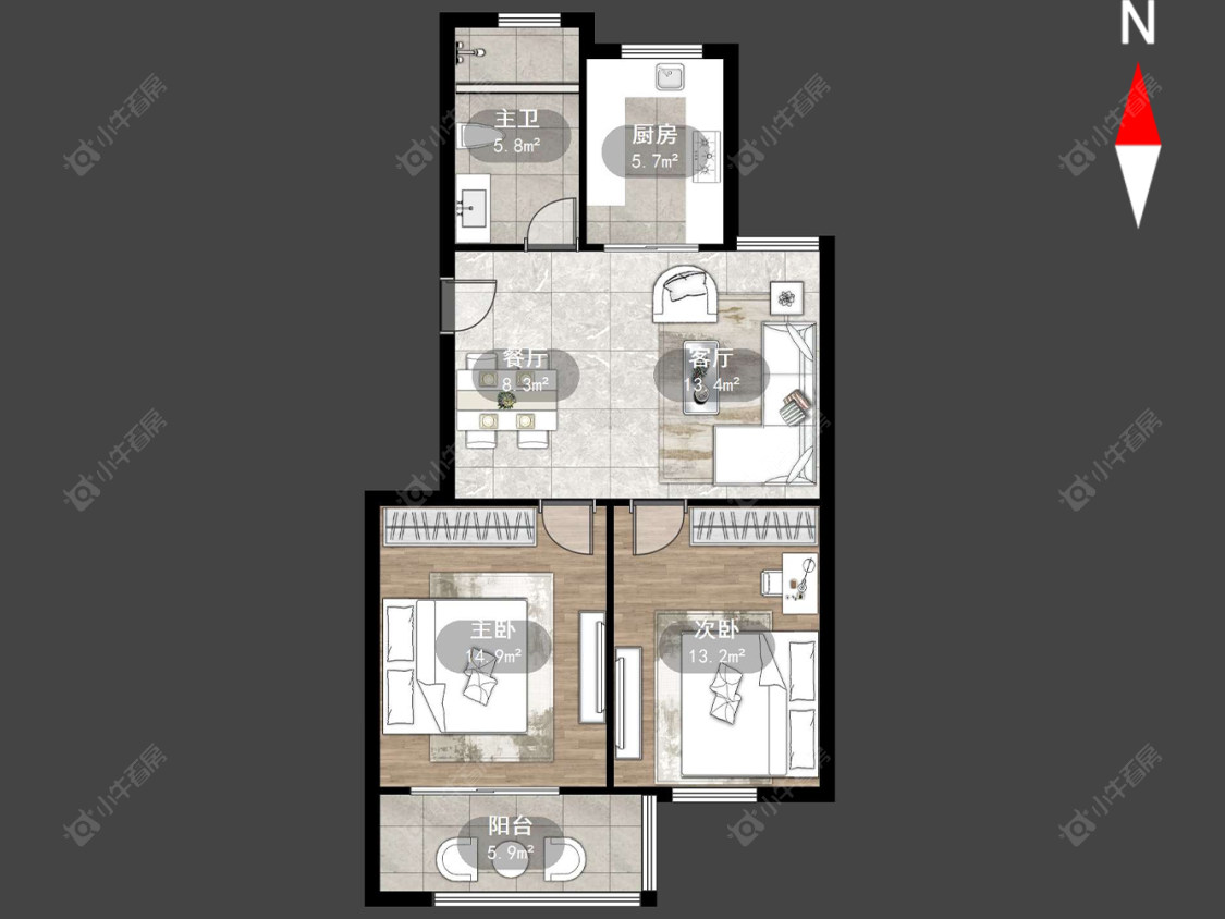 青洋花苑房源户型图 常州青洋花苑在售二手房源户型图_小牛看房