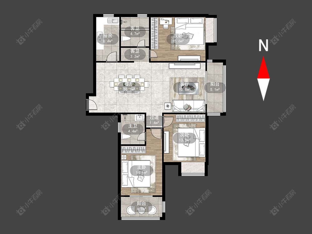 常州德禾豪景在售二手房源户型图_小牛看房