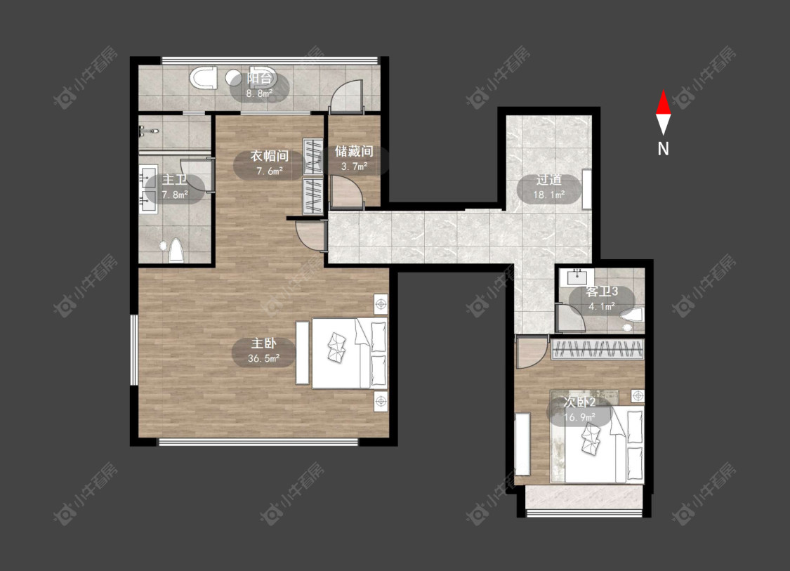 常州中吴江南春在售二手房源户型图_小牛看房
