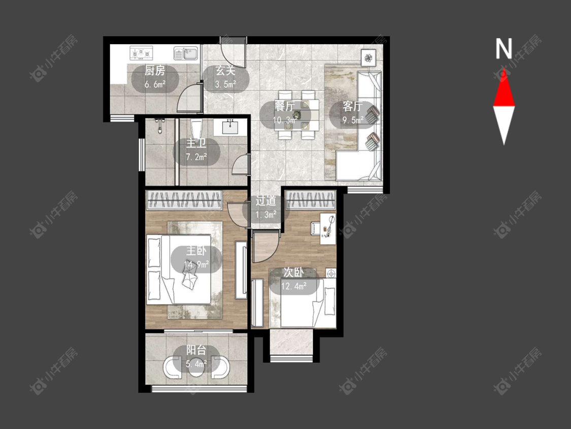常州华山苑在售二手房源户型图_小牛看房