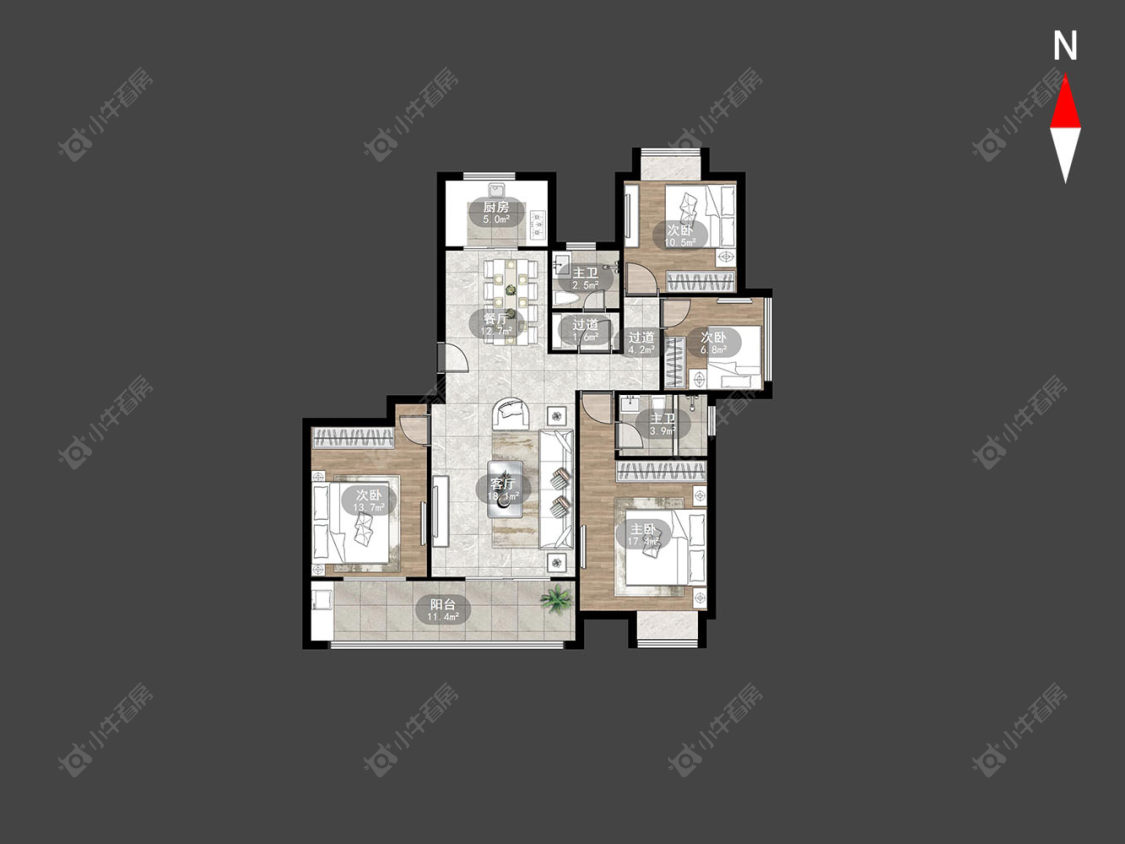 常州梧桐香郡二期在售二手房房源户型图_小牛看房