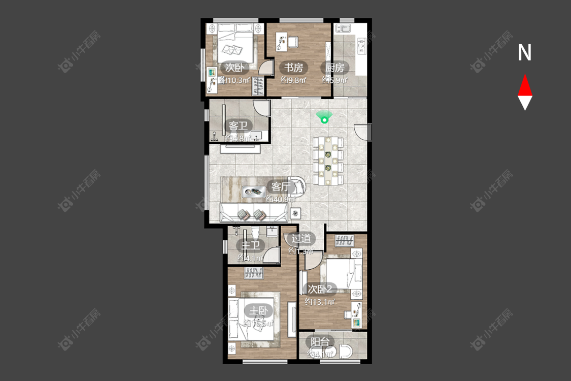 常州路劲城一期在售二手房源户型图_小牛看房
