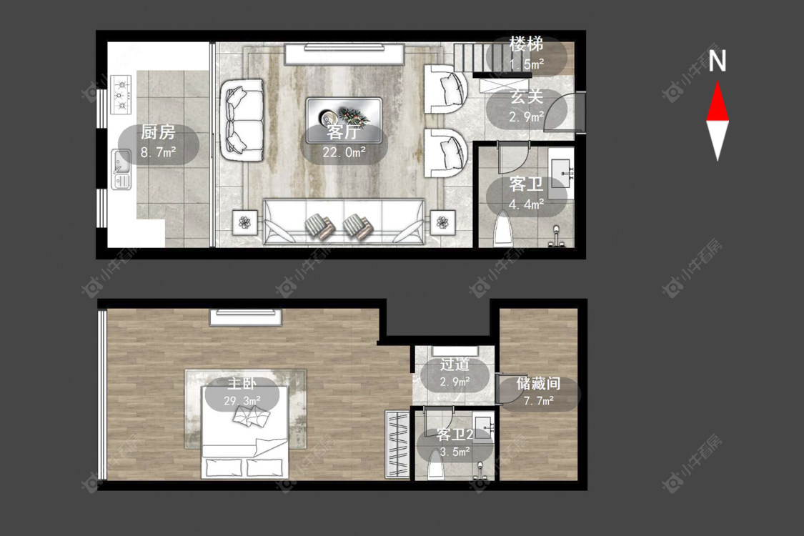 吾悦广场金苹果公寓房源户型图 常州吾悦广场金苹果公寓在售二手房源户型图_小牛看房