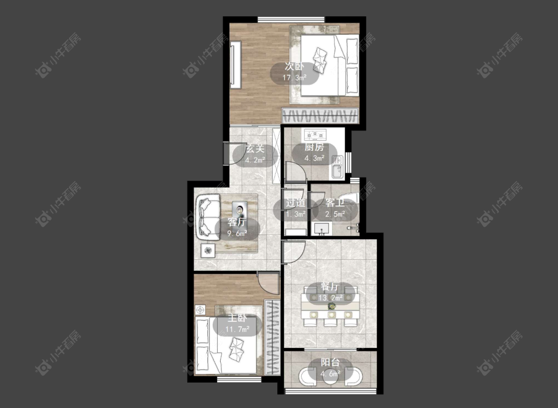 常州腾龙苑东区在售二手房源户型图_小牛看房