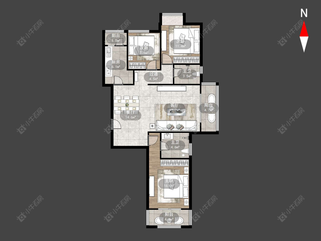 常州景瑞英郡在售二手房源户型图_小牛看房