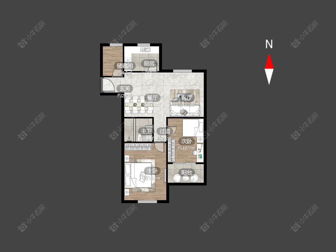 常州康桥水郡在售二手房源户型图_小牛看房