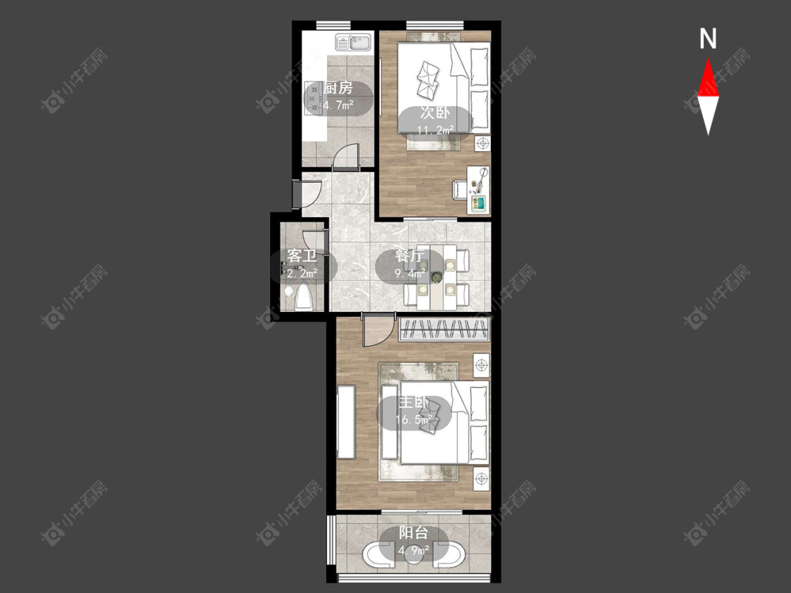 常州工房北区在售二手房源户型图_小牛看房