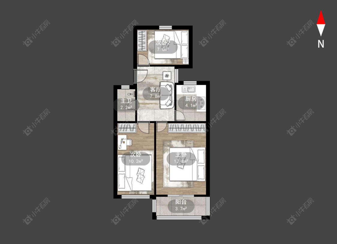 工人新村南房源户型图 常州工人新村南在售二手房源户型图_小牛看房