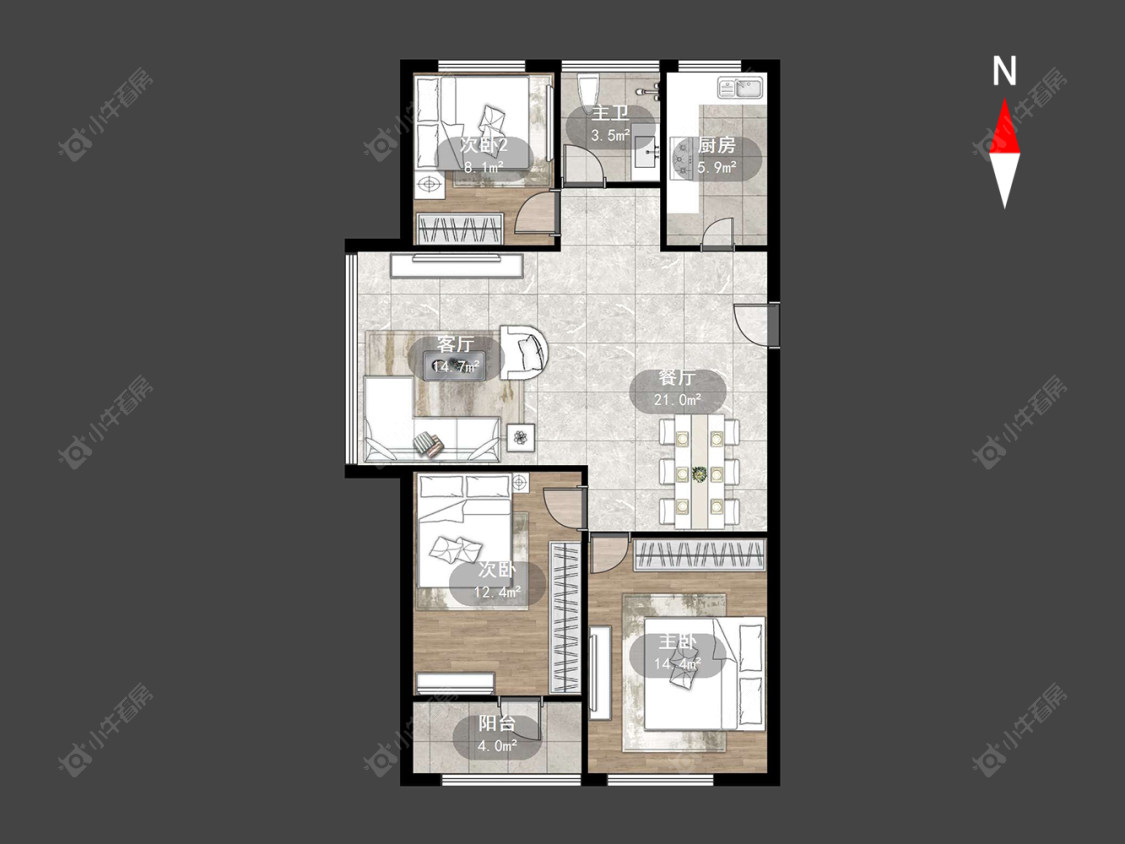 世纪华城东区房源户型图 常州世纪华城东区在售二手房源户型图_小牛看房