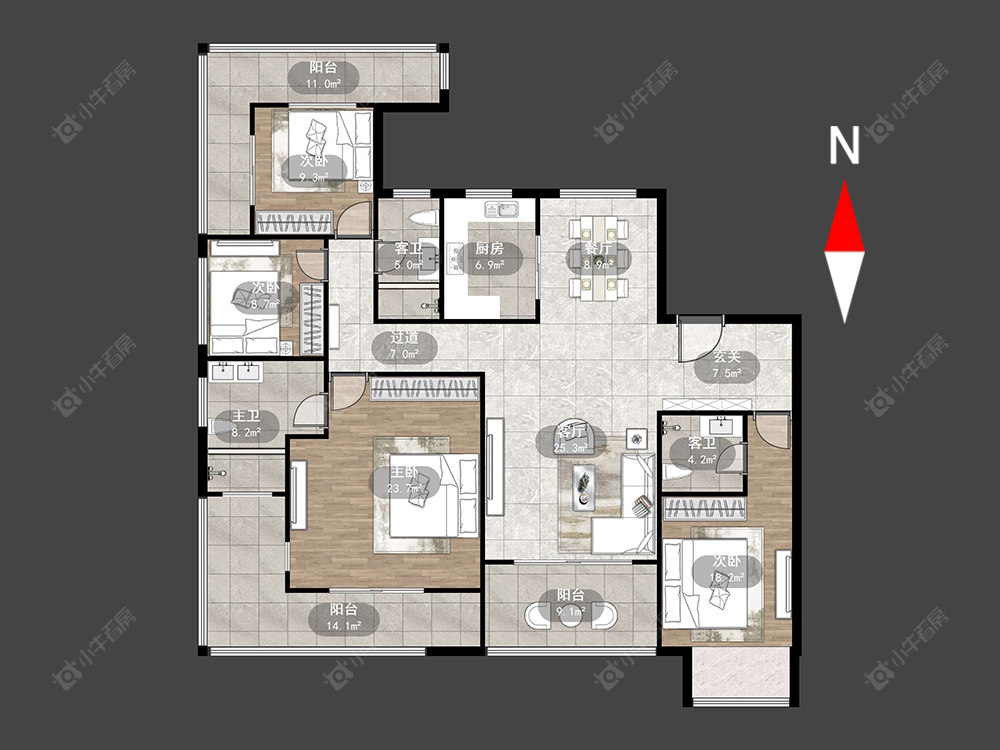 常州翡丽蓝湾在售二手房源户型图_小牛看房