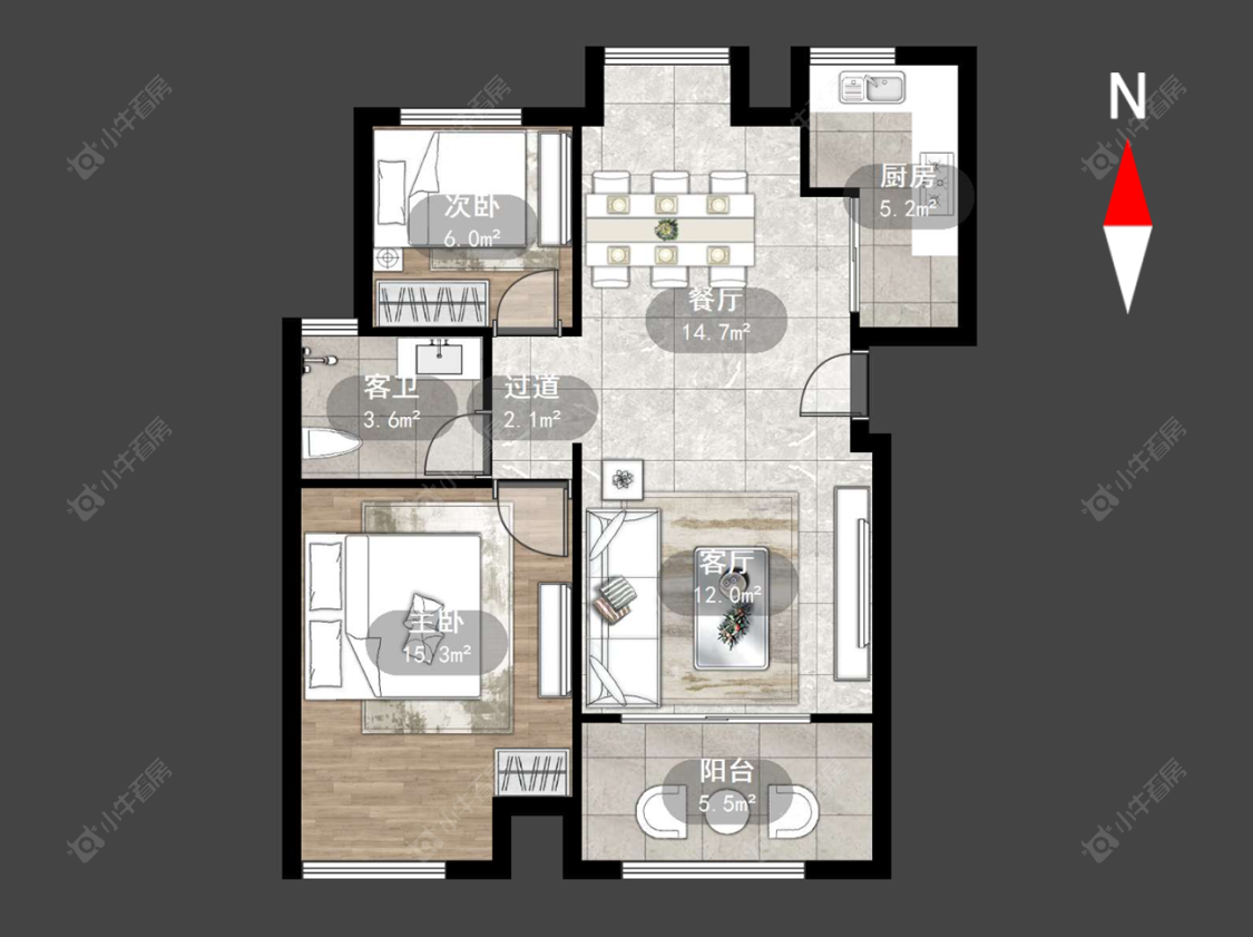 常州凤凰湖西苑在售二手房源户型图_小牛看房