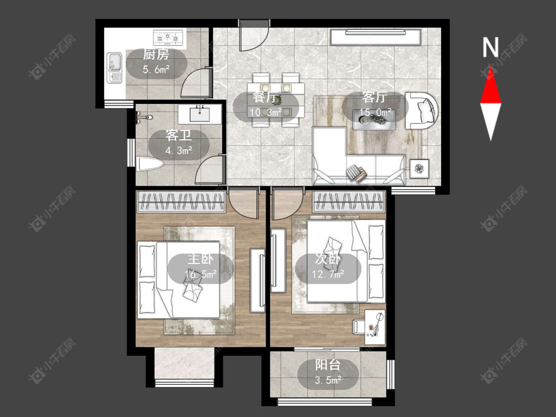 常州潞城花苑在售二手房源户型图_小牛看房