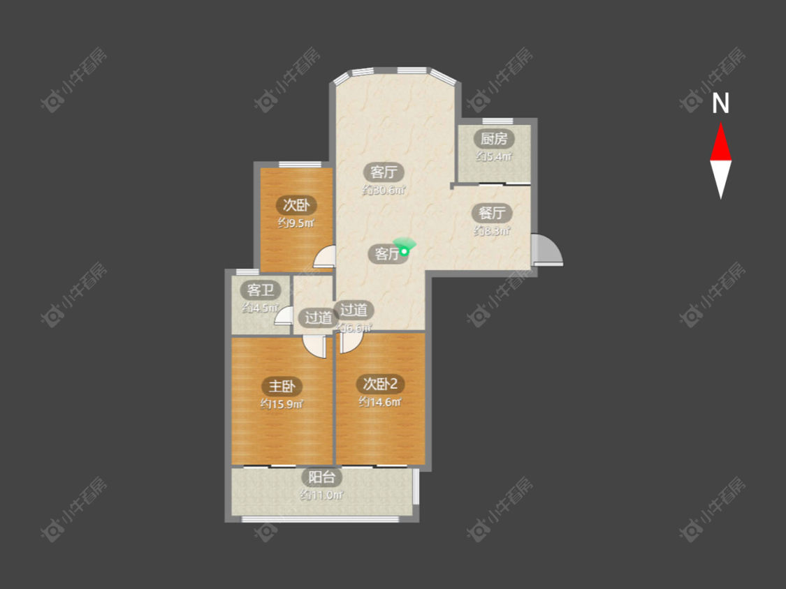 常州中央花园在售二手房源户型图_小牛看房