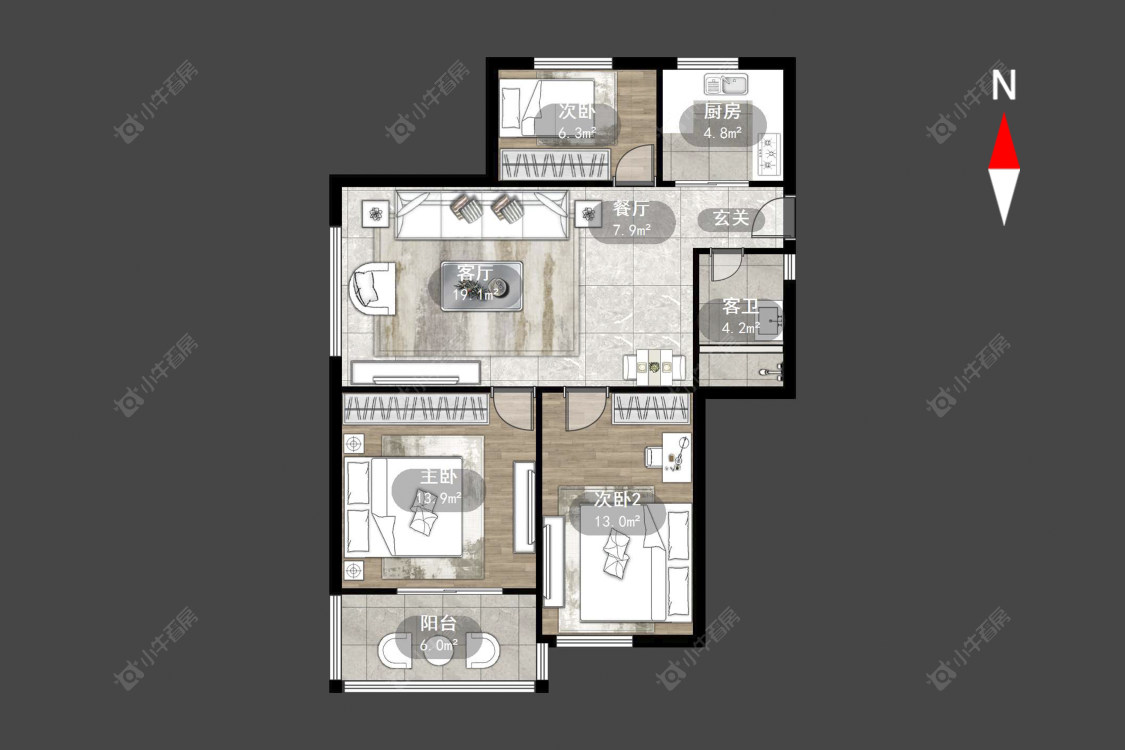 香江壹品房源户型图 常州香江壹品在售二手房源户型图_小牛看房