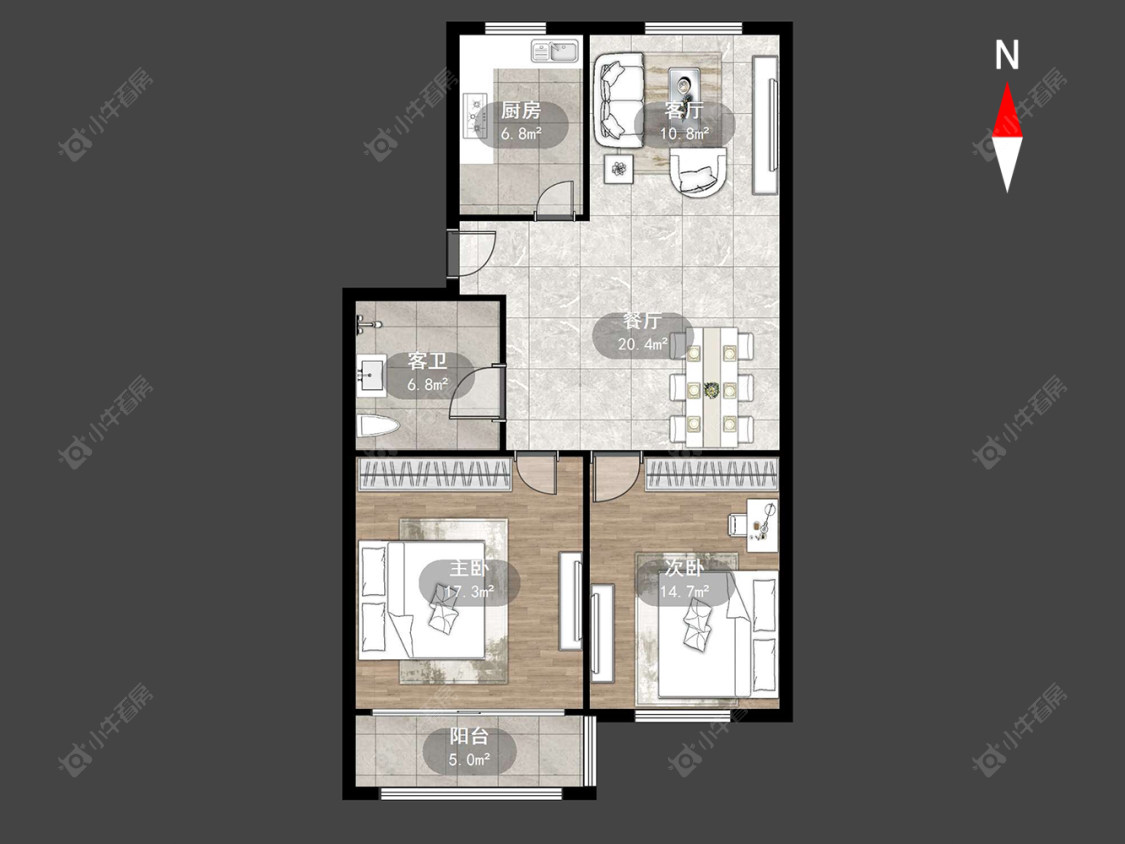 常州站北新村新站北在售二手房源户型图_小牛看房