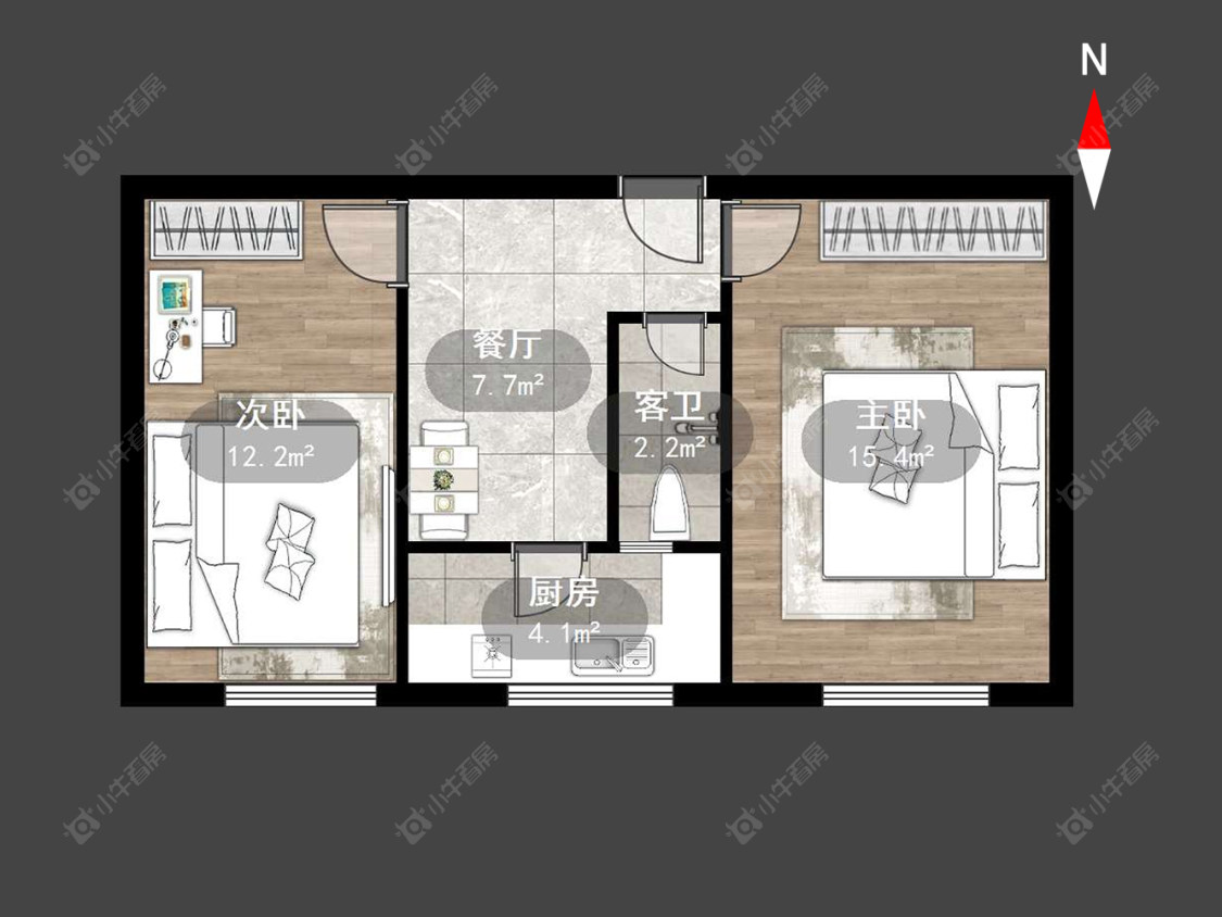 常州工房北区在售二手房源户型图_小牛看房