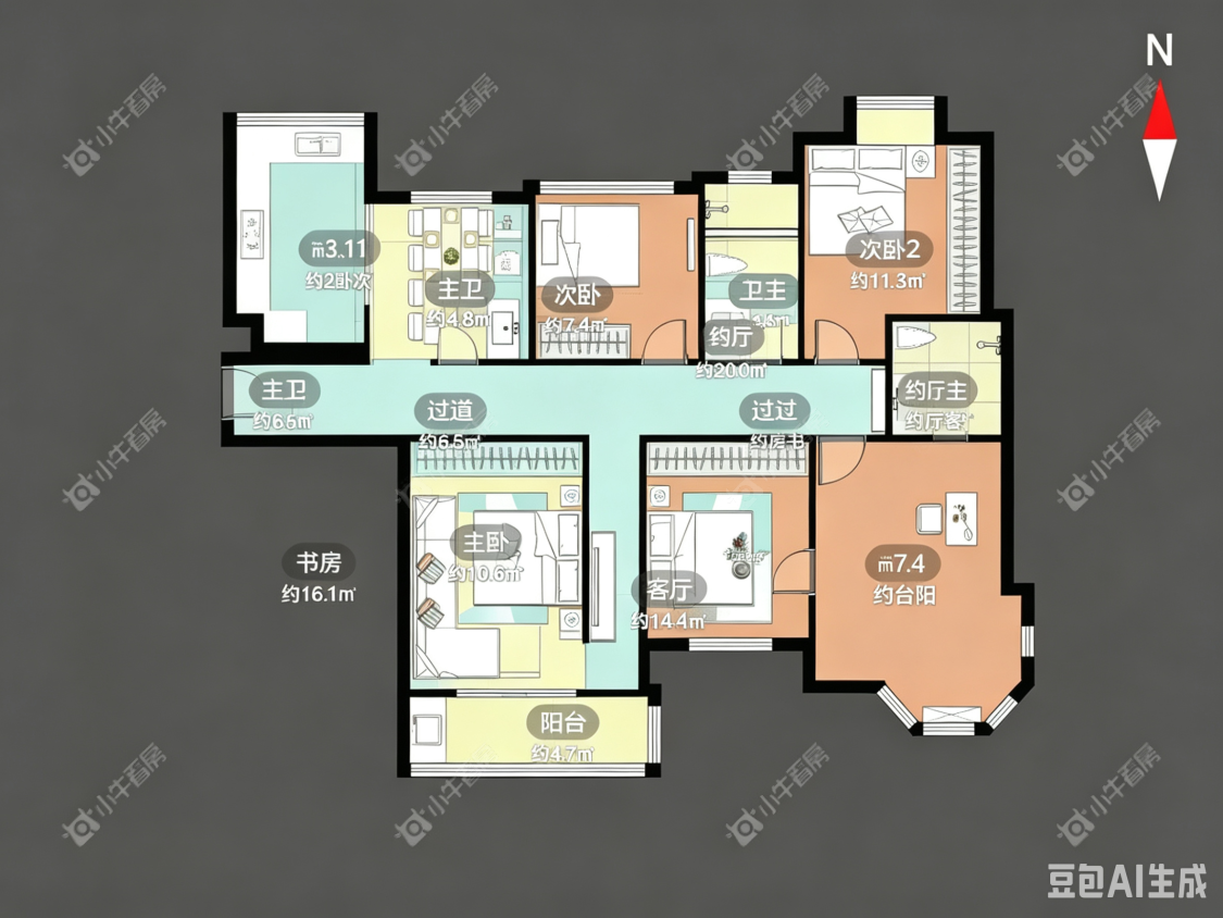 常州青枫公馆在租房源户型图_小牛看房