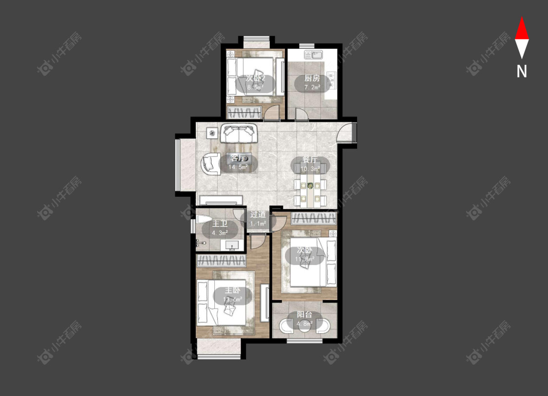 常州华海花园在售二手房源户型图_小牛看房