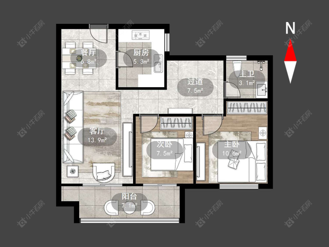 常州观湖名轩在售二手房源户型图_小牛看房