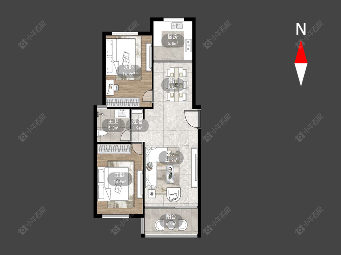 常州府翰苑东区在售二手房源户型图_小牛看房
