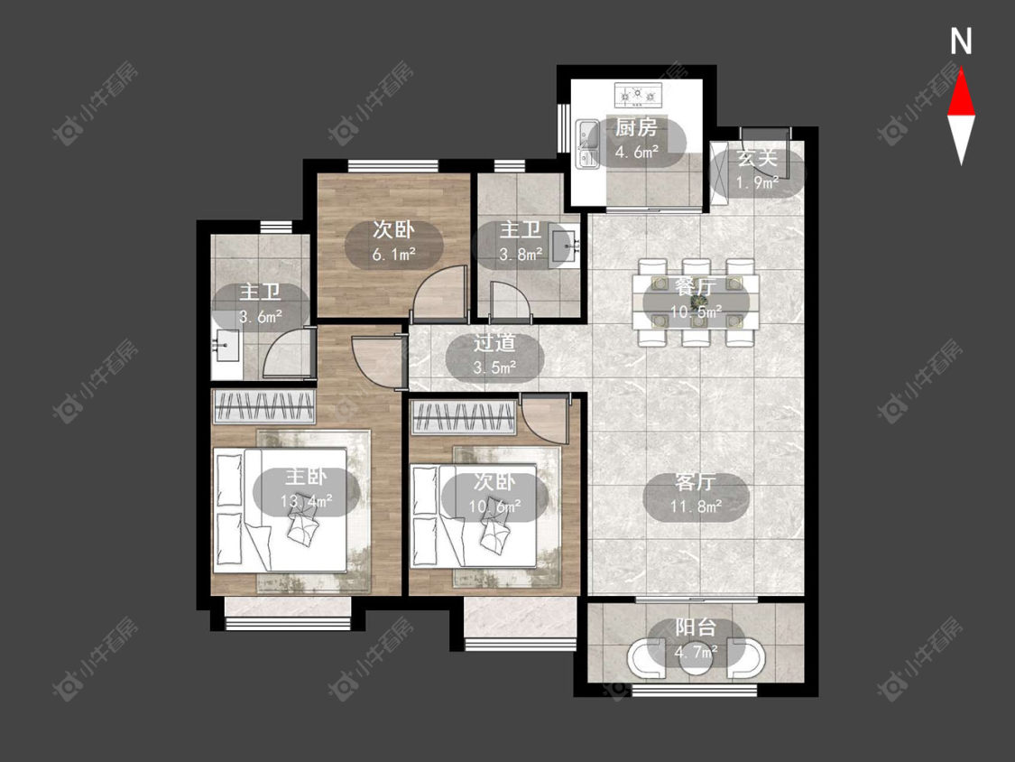 常州桃李东方在售二手房源户型图_小牛看房