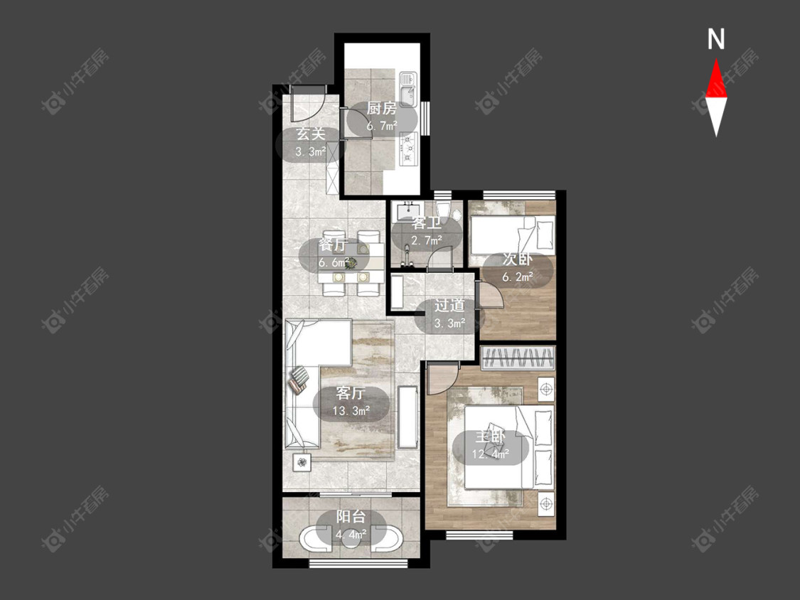 横麓雅居房源户型图 常州横麓雅居在售二手房源户型图_小牛看房