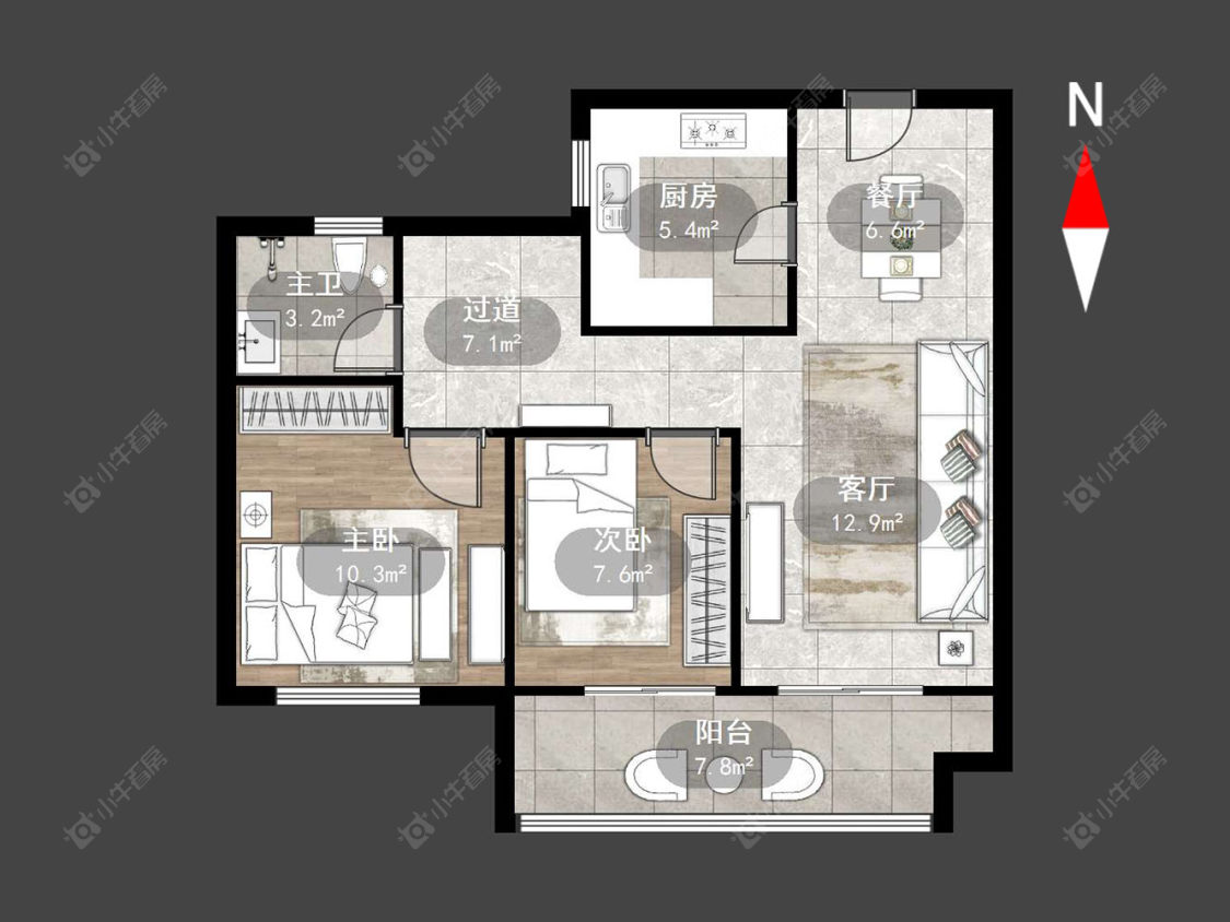 常州天启瑞禧花园在售二手房源户型图_小牛看房