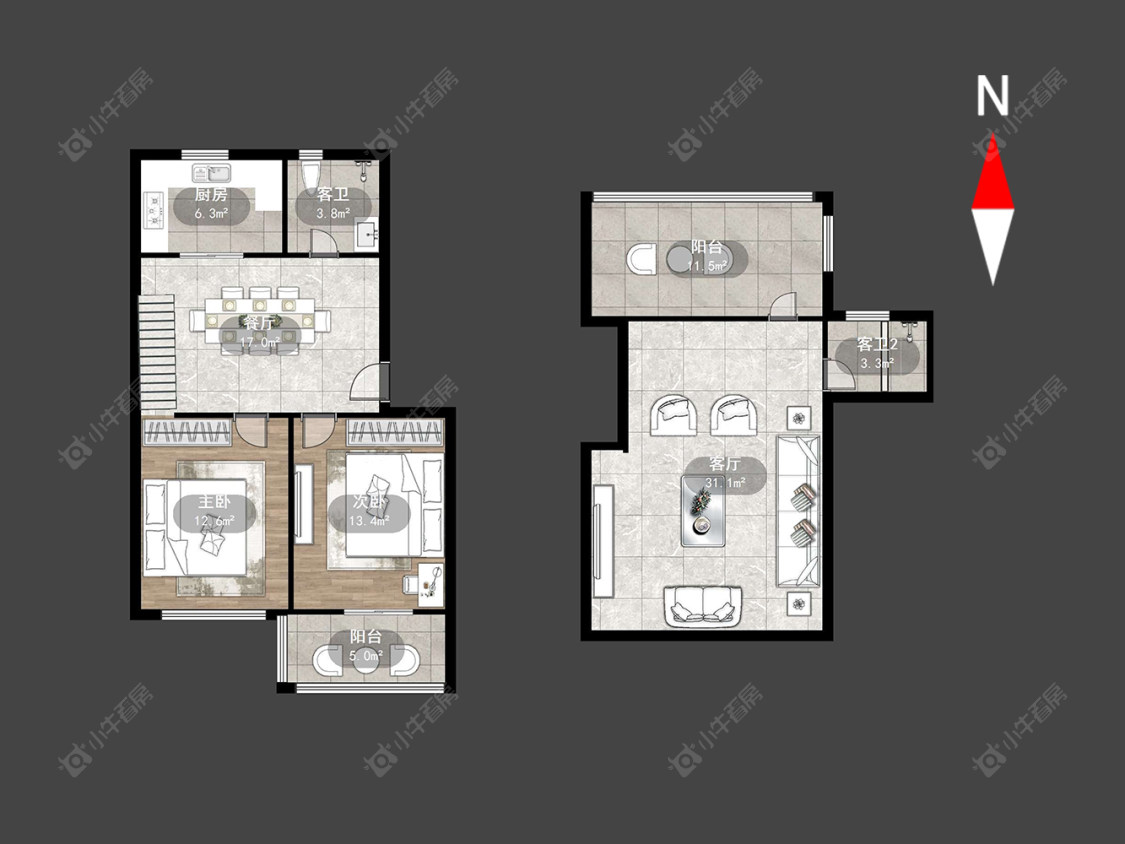 工房南区房源户型图 常州工房南区在售二手房源户型图_小牛看房
