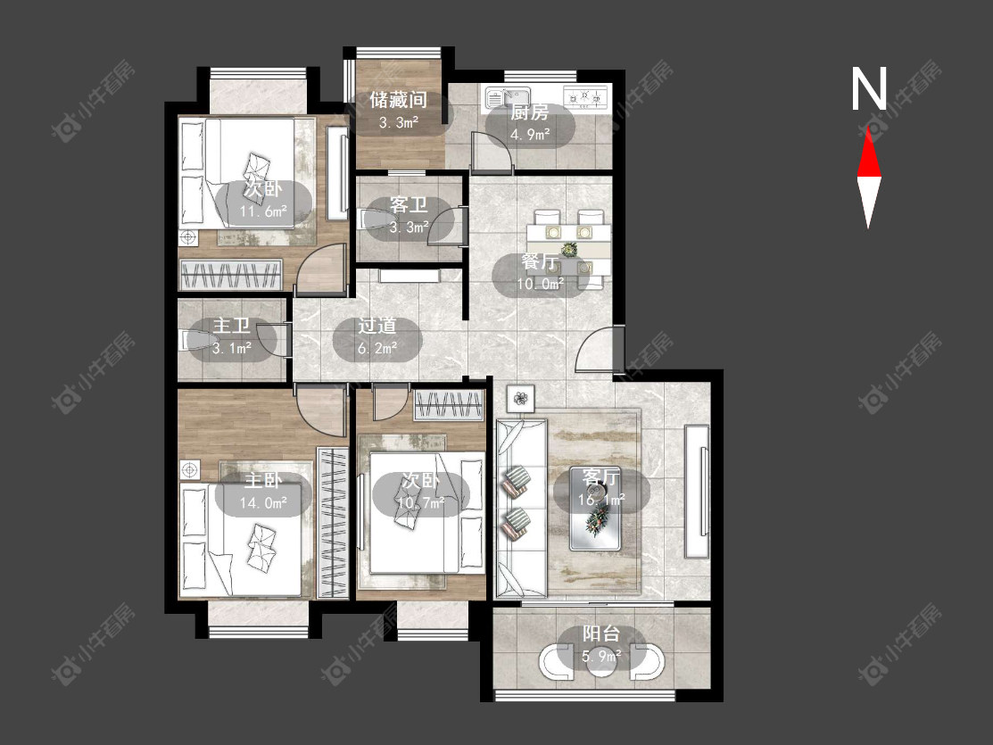 常州东方花园在售二手房源户型图_小牛看房