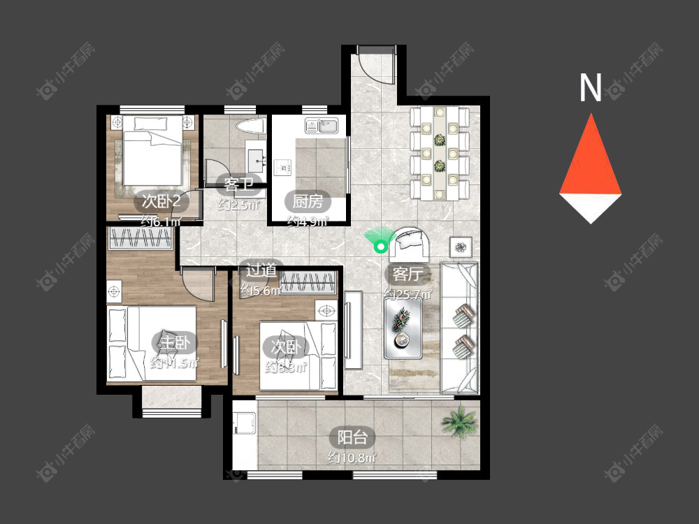 常州常发珑玥在售二手房源户型图_小牛看房