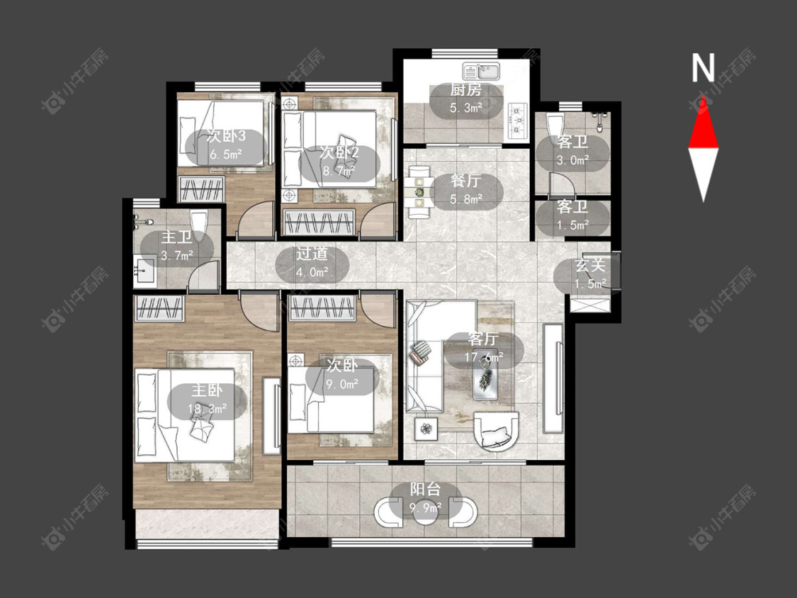 雅居乐熙悦府房源户型图 常州雅居乐熙悦府在售二手房源户型图_小牛看房