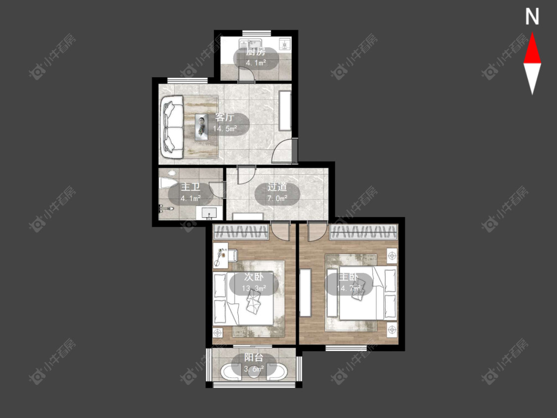 常州怀德苑在售二手房源户型图_小牛看房
