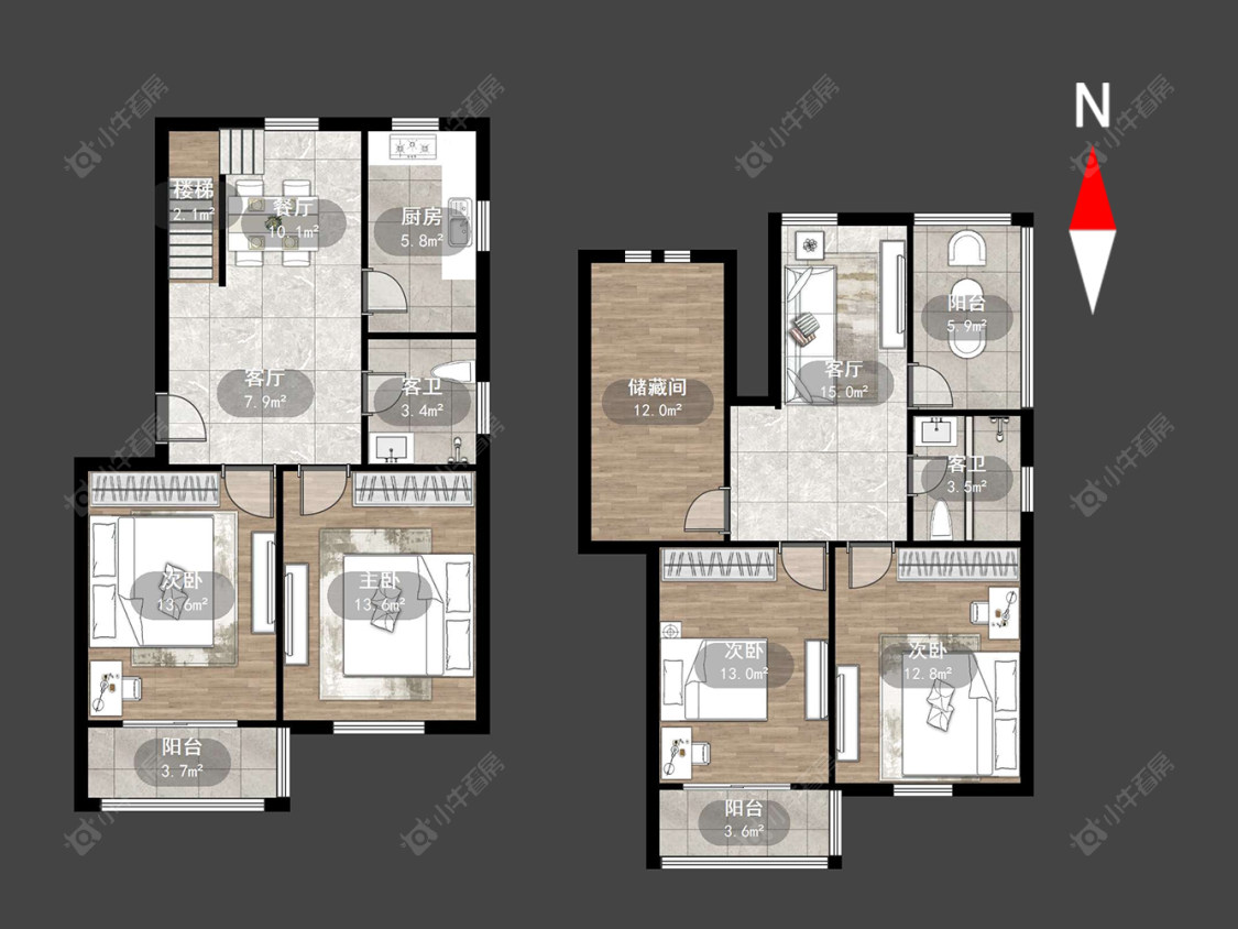 华林家园一期房源户型图 常州华林家园一期在售二手房源户型图_小牛看房